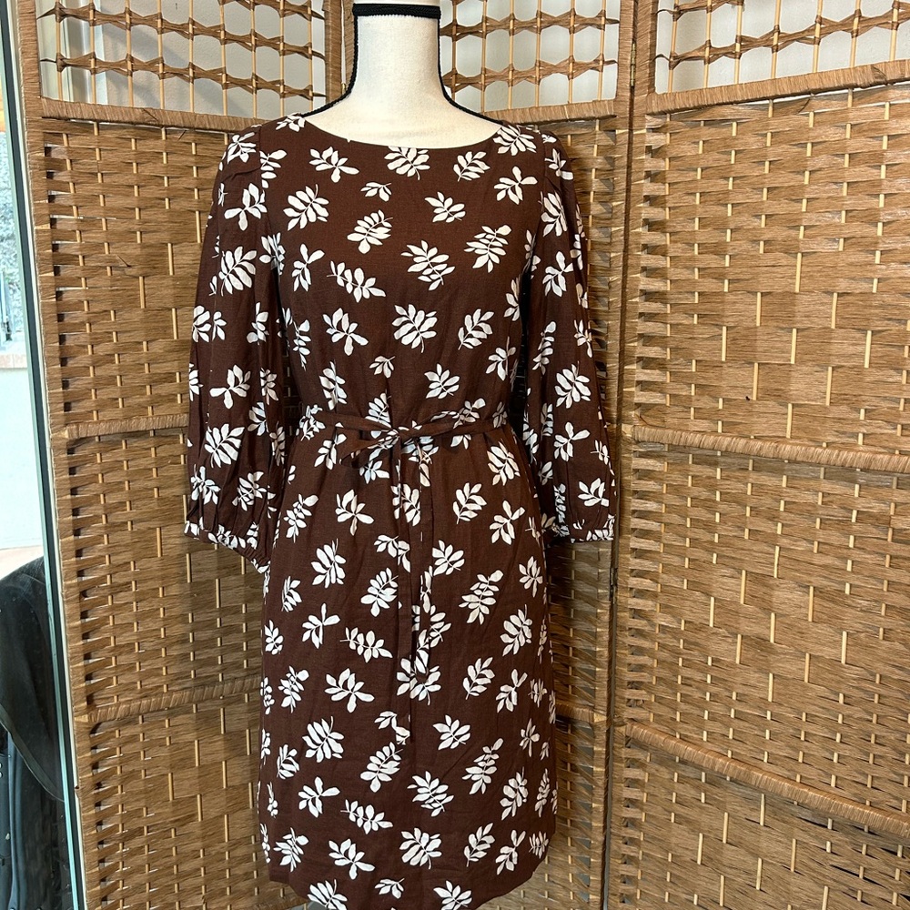 Ann Taylor Brown Floral Women's Dress
